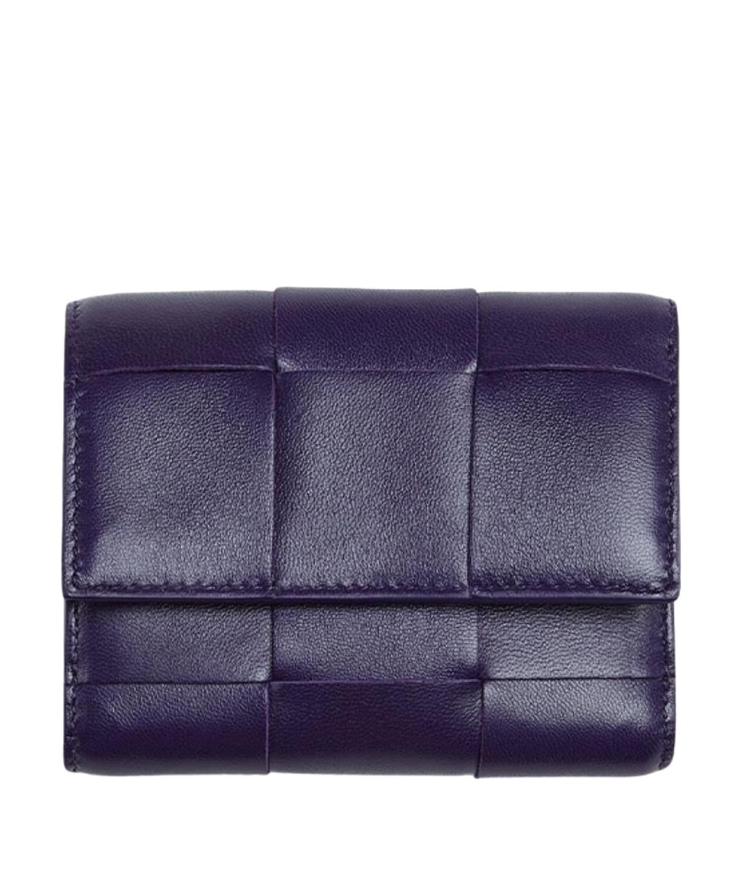 BOTTEGA VENETA Синий кожаный кошелек, фото 1