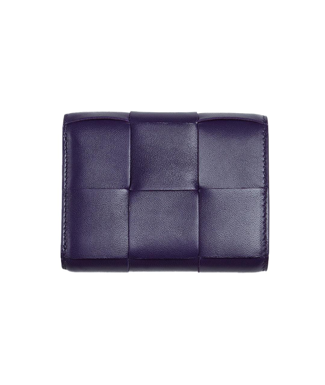 BOTTEGA VENETA Синий кожаный кошелек, фото 2