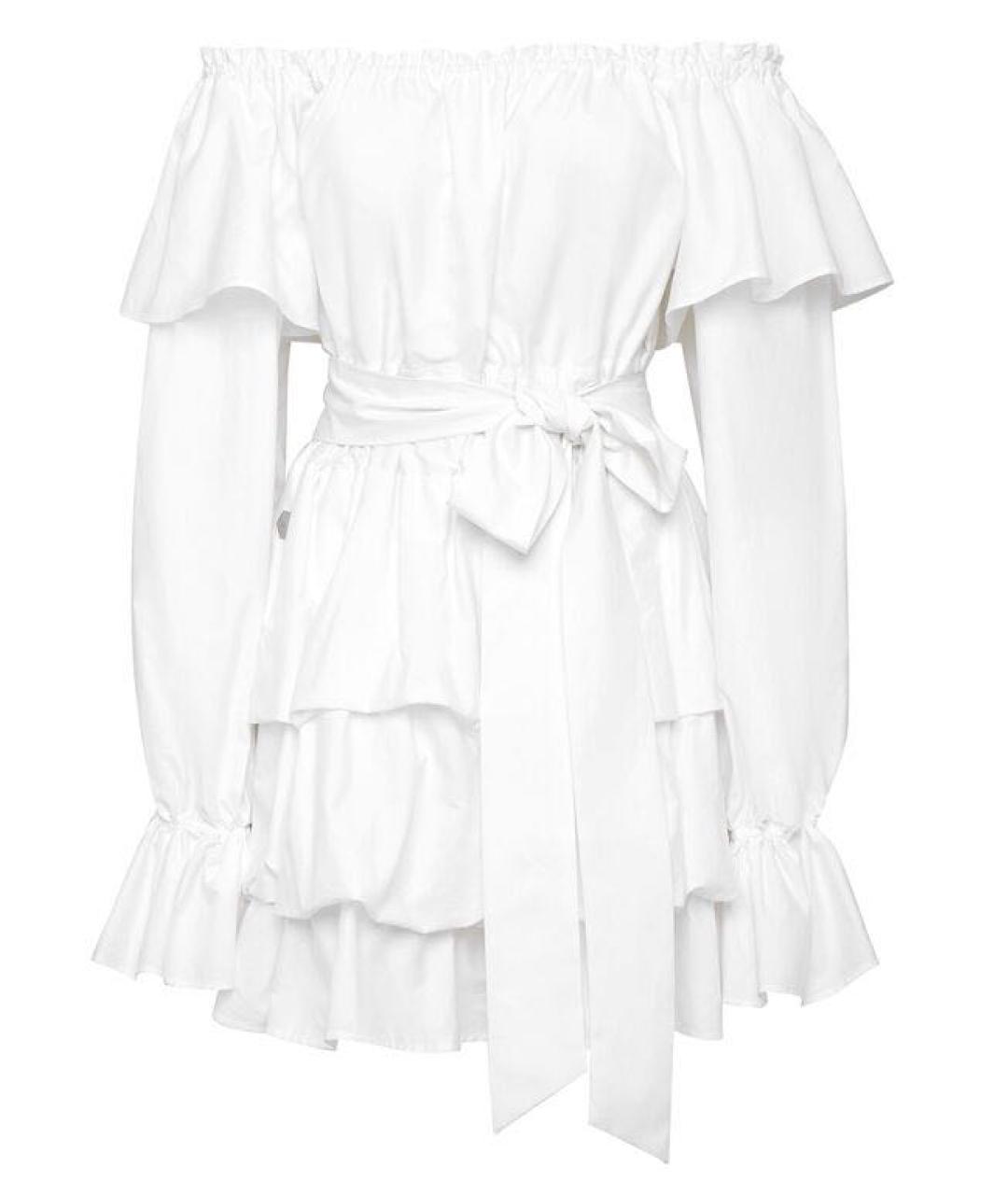 PHILIPP PLEIN Белое коктейльное платье, фото 4