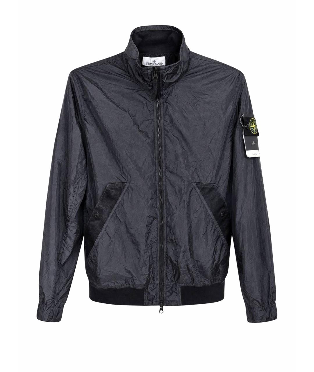 STONE ISLAND Черная нейлоновая куртка, фото 1