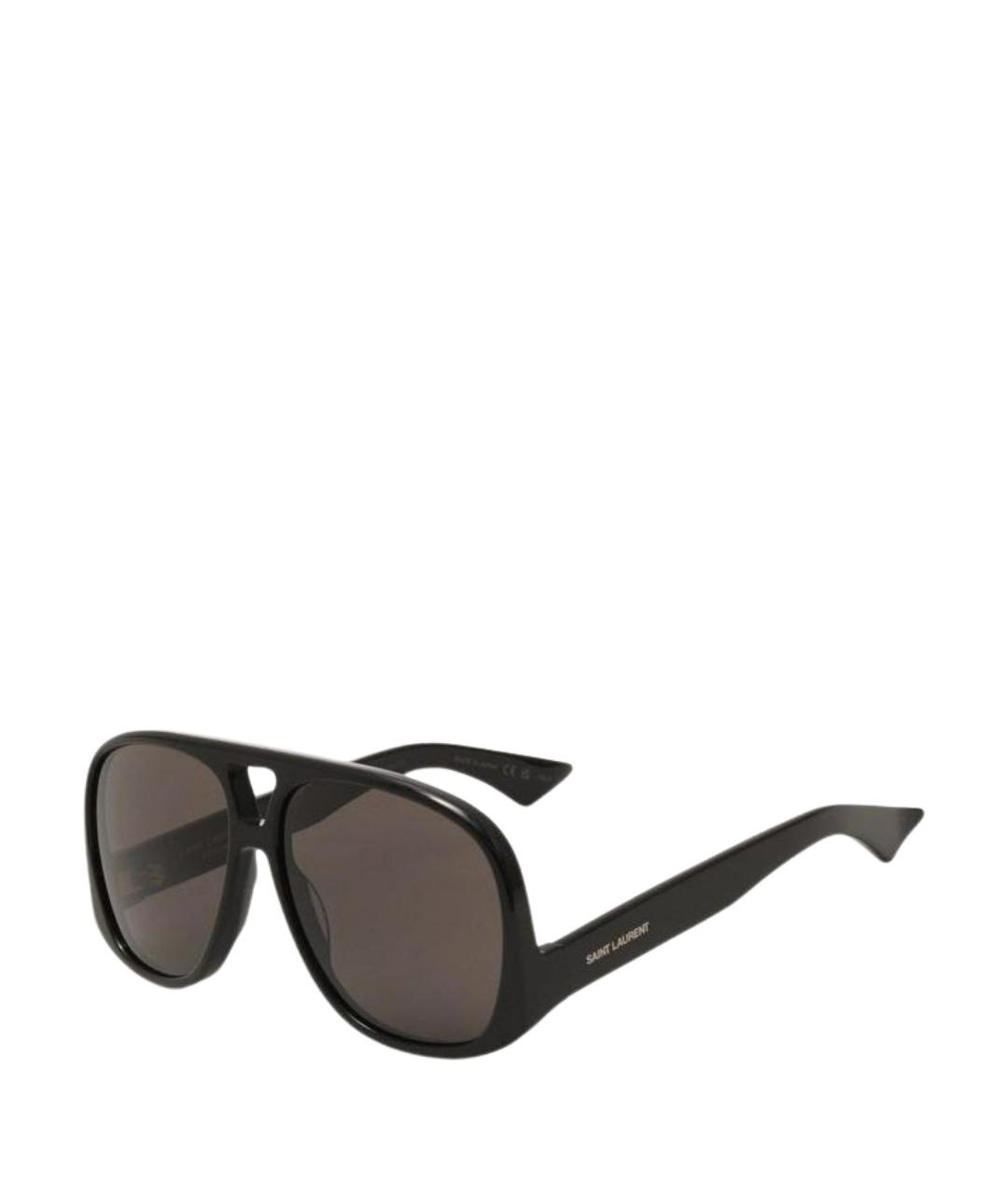 SAINT LAURENT Черные пластиковые солнцезащитные очки, фото 1