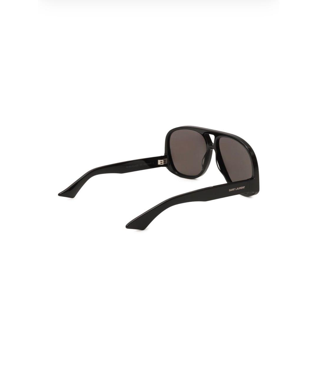 SAINT LAURENT Черные пластиковые солнцезащитные очки, фото 4