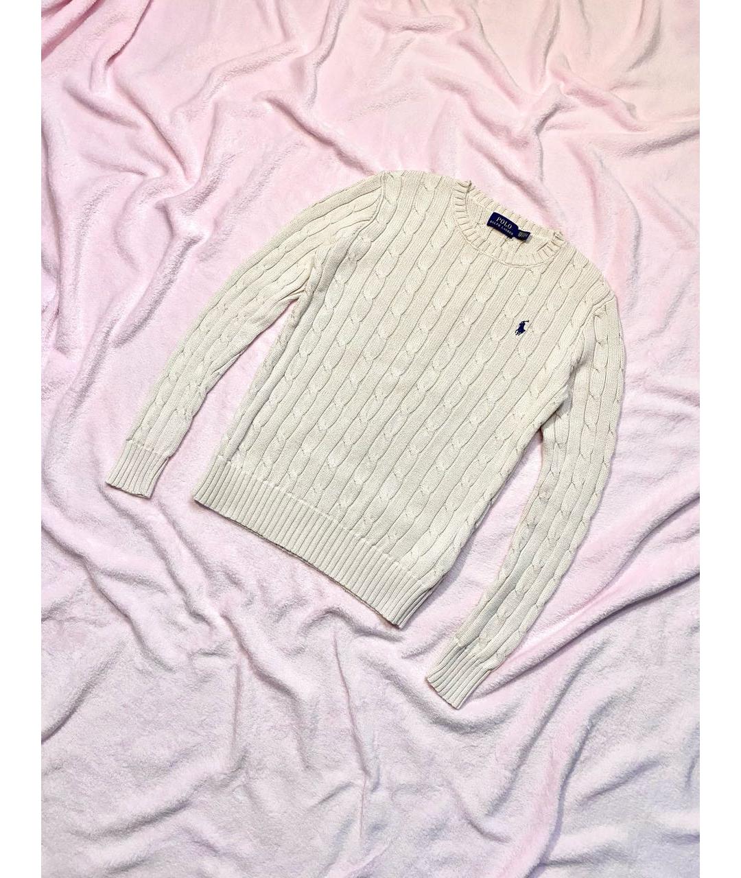 POLO RALPH LAUREN Бежевый хлопковый джемпер / свитер, фото 2