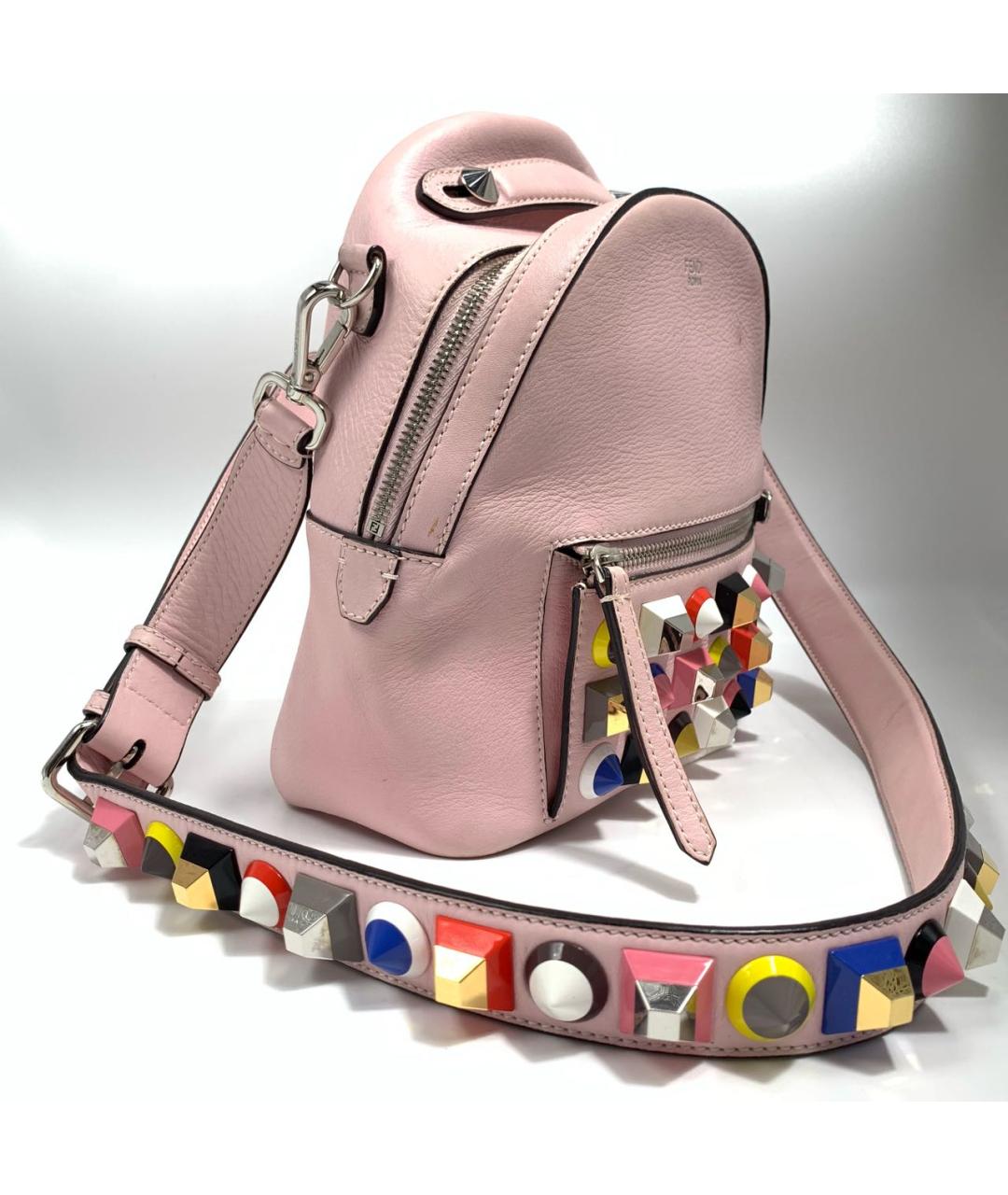 FENDI Розовая кожаная сумка через плечо, фото 2