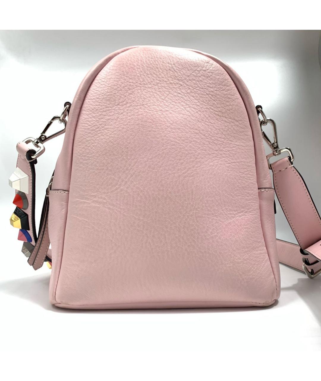 FENDI Розовая кожаная сумка через плечо, фото 3