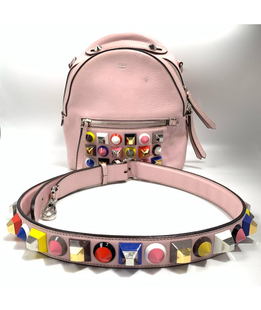 FENDI Розовая кожаная сумка через плечо, фото 8