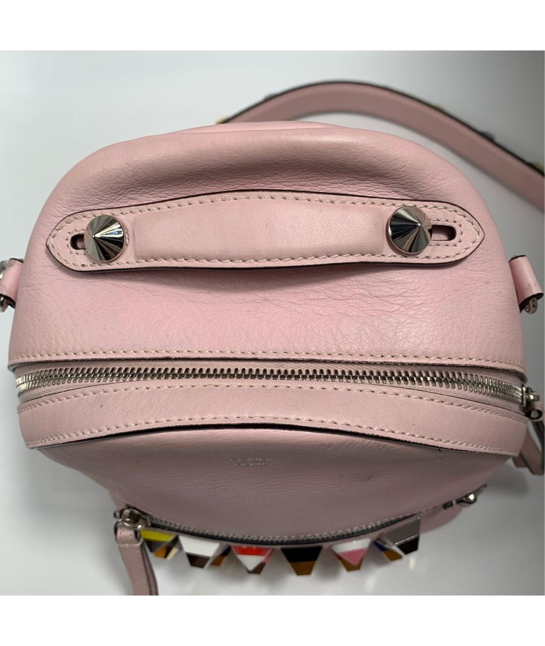 FENDI Розовая кожаная сумка через плечо, фото 5