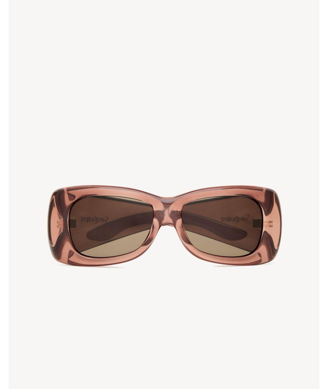SAINT LAURENT Розовые пластиковые солнцезащитные очки, фото 2