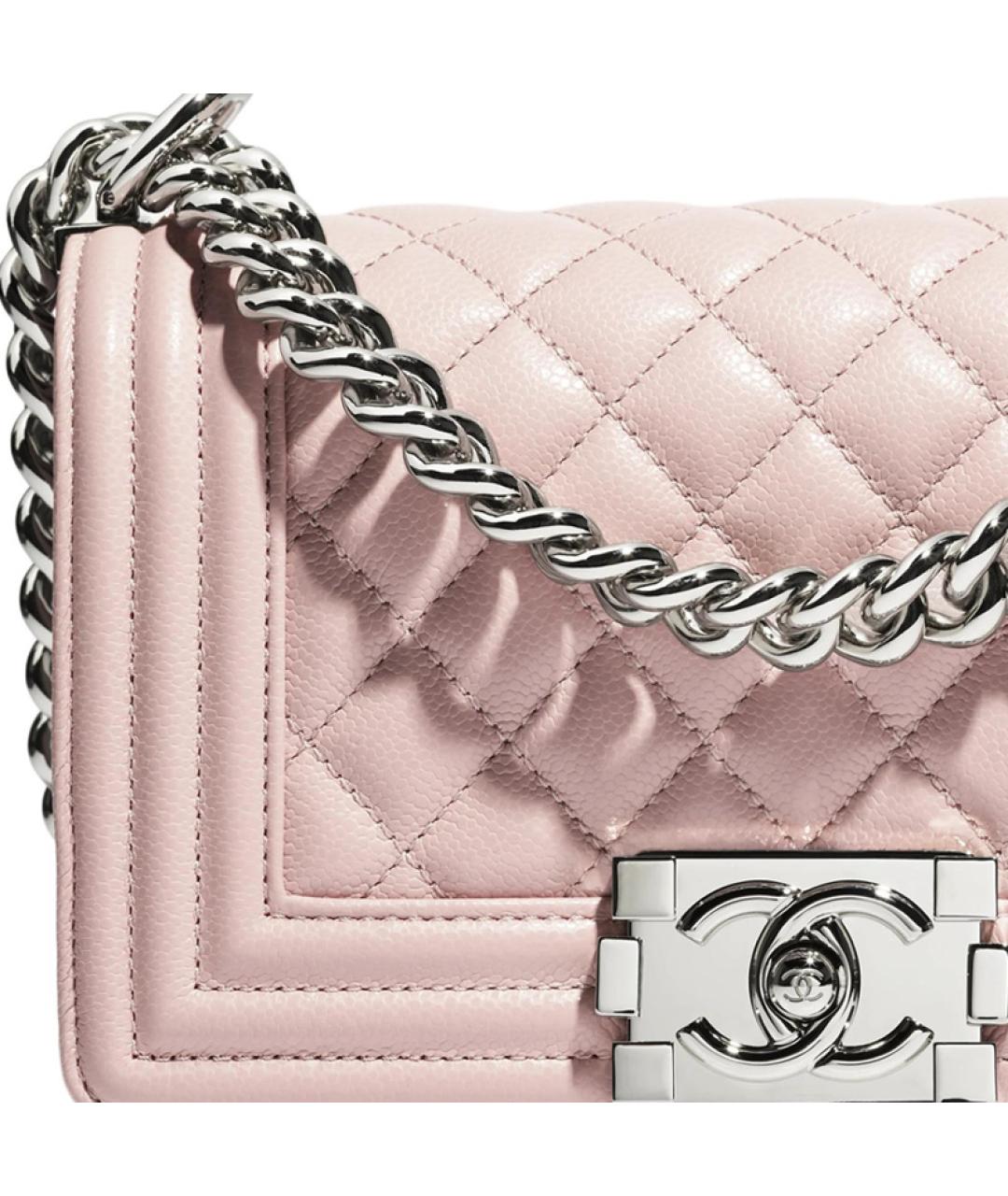 CHANEL Розовая кожаная сумка через плечо, фото 4