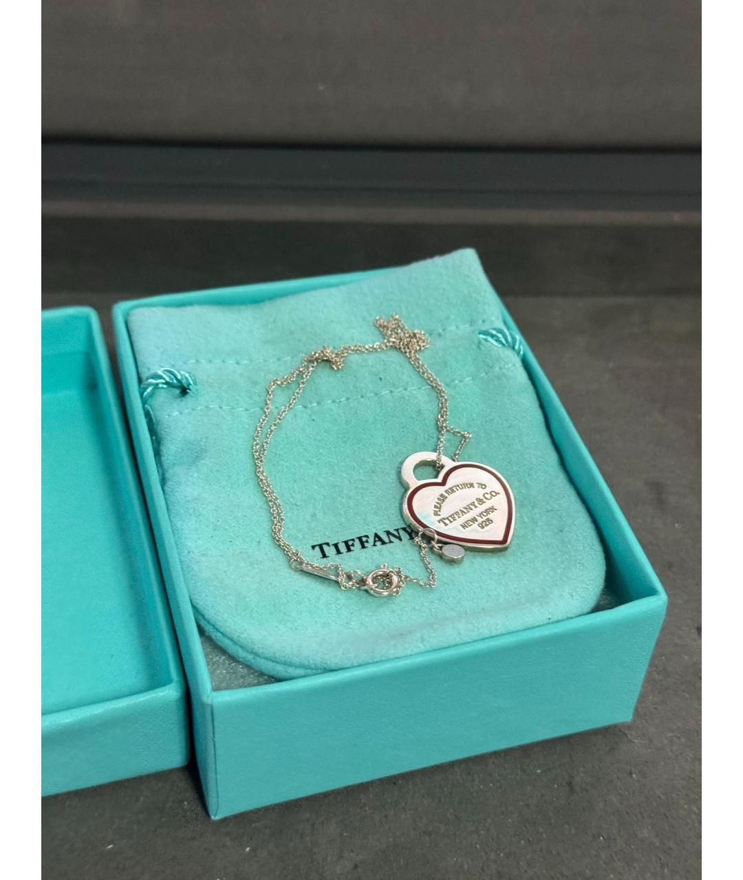 TIFFANY&CO Красная серебряная подвеска, фото 2