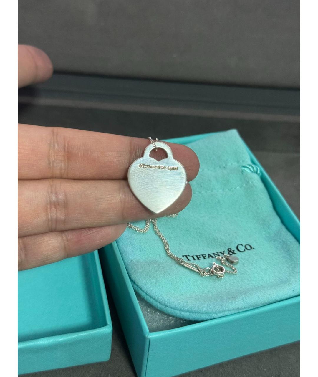 TIFFANY&CO Красная серебряная подвеска, фото 5