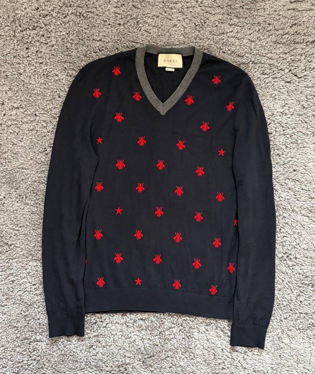 GUCCI Темно-синий шерстяной джемпер / свитер, фото 9