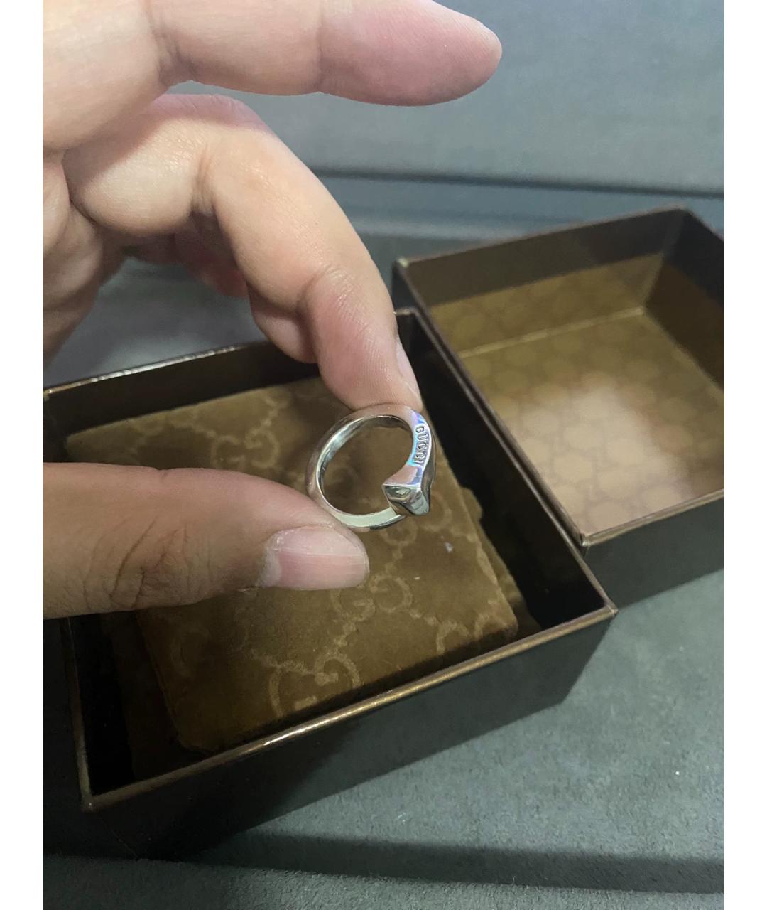 GUCCI Серебряное серебряное кольцо, фото 2