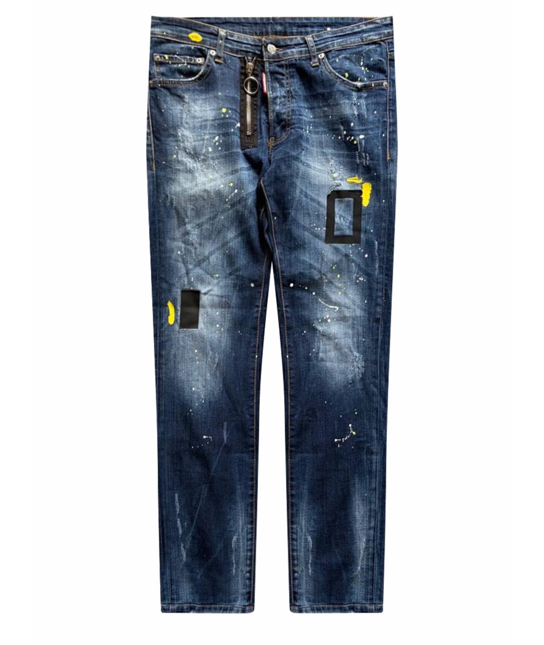 DSQUARED2 Темно-синие хлопковые джинсы скинни, фото 1