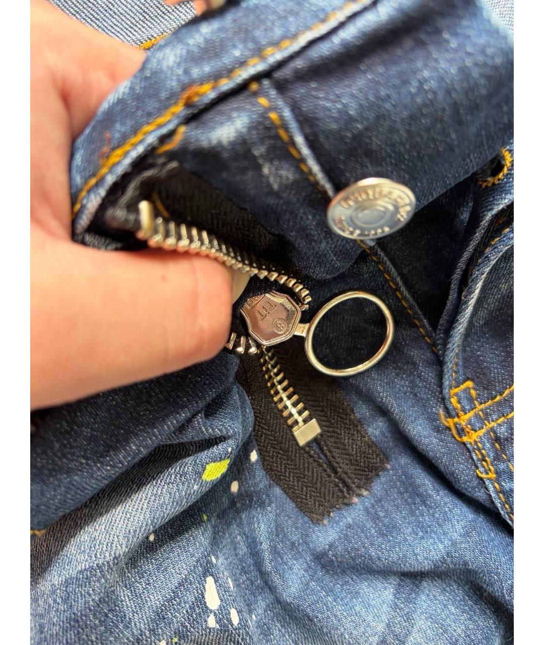 DSQUARED2 Темно-синие хлопковые джинсы скинни, фото 8