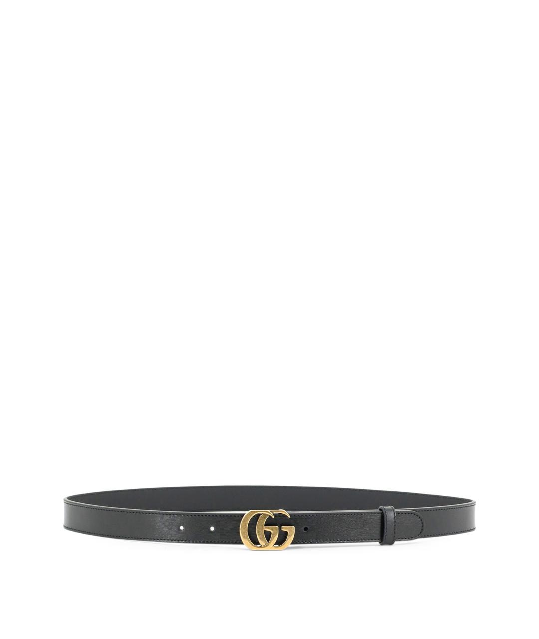 GUCCI Черный кожаный ремень, фото 1