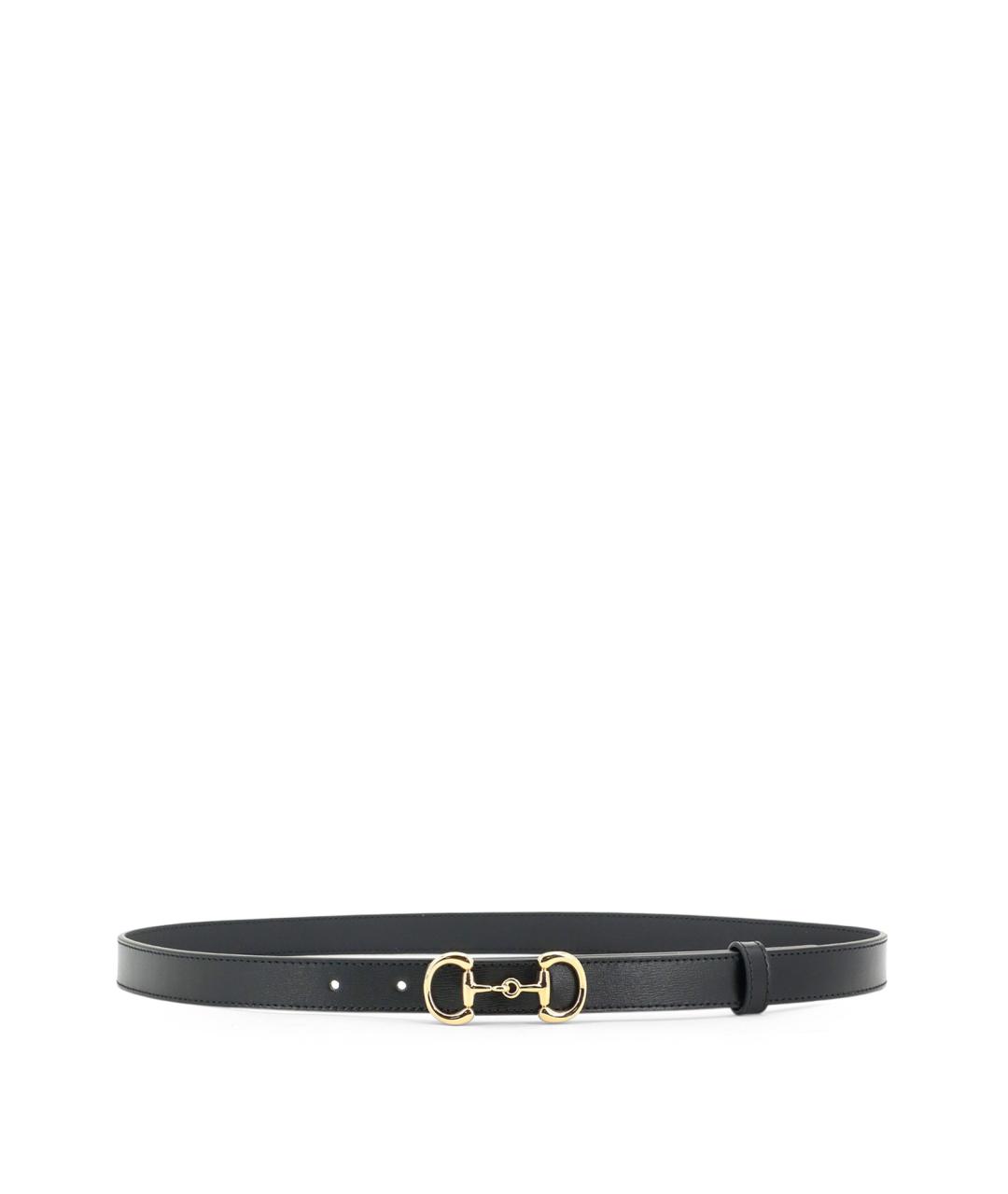 GUCCI Черный кожаный ремень, фото 1