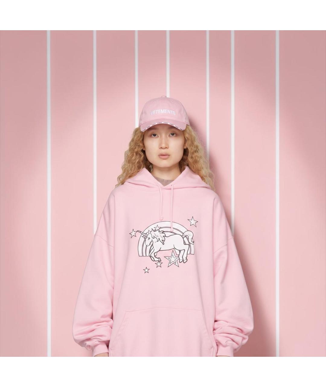 VETEMENTS Розовая хлопковая кепка, фото 2