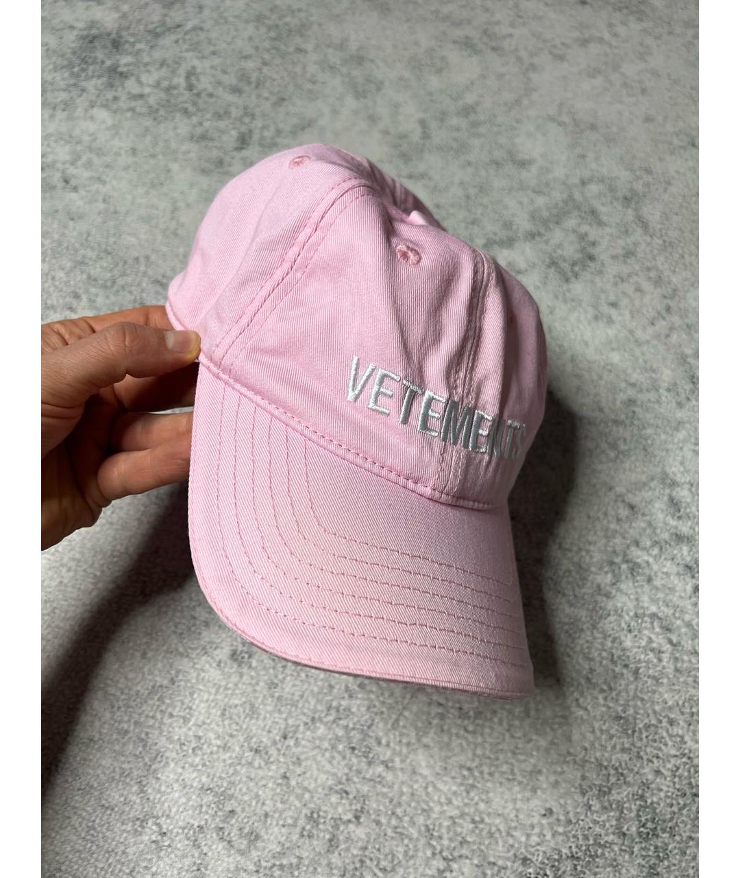 VETEMENTS Розовая хлопковая кепка, фото 5