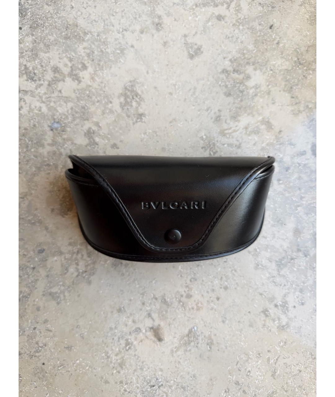 BVLGARI Черные металлические солнцезащитные очки, фото 5
