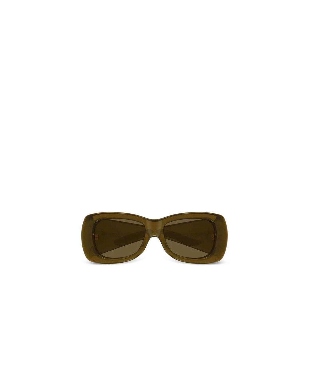 SAINT LAURENT Хаки пластиковые солнцезащитные очки, фото 3