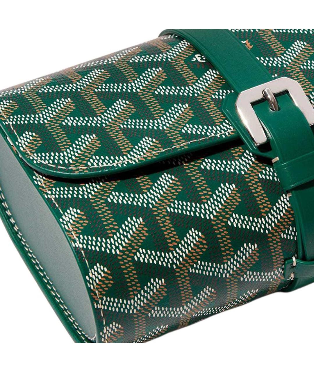 GOYARD Зеленая косметичка из канвы, фото 3
