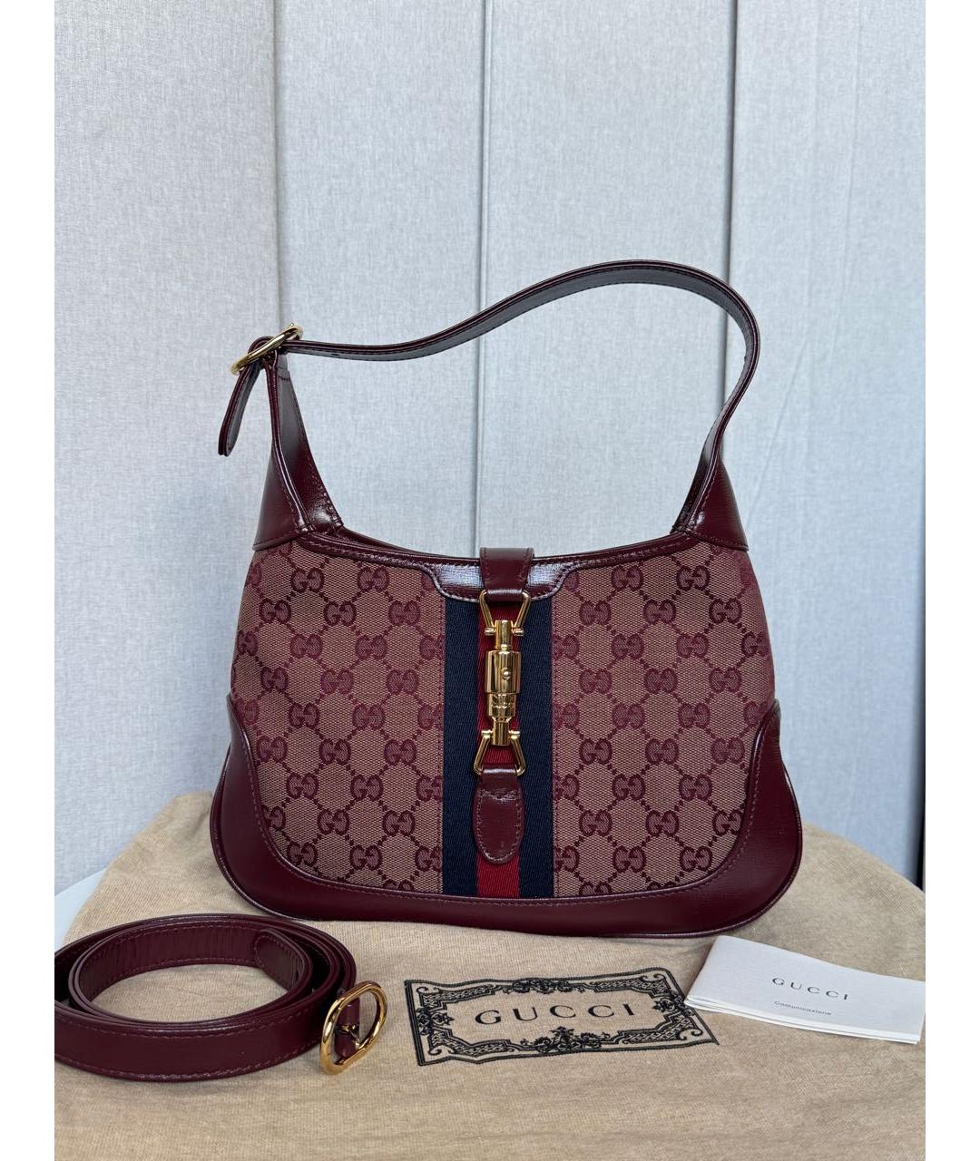 GUCCI Бордовая сумка с короткими ручками, фото 2