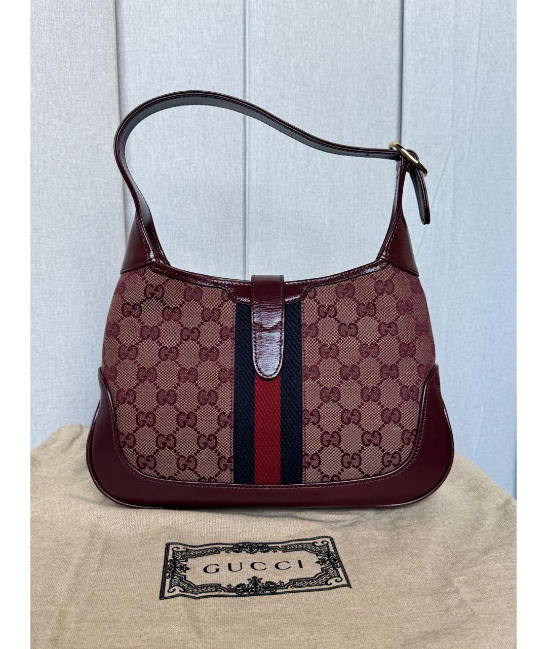 GUCCI Бордовая сумка с короткими ручками, фото 3