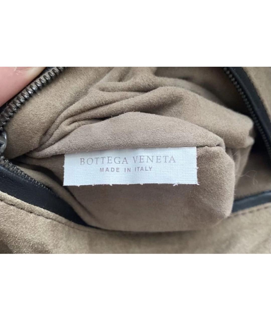 BOTTEGA VENETA Черная кожаная сумка через плечо, фото 5