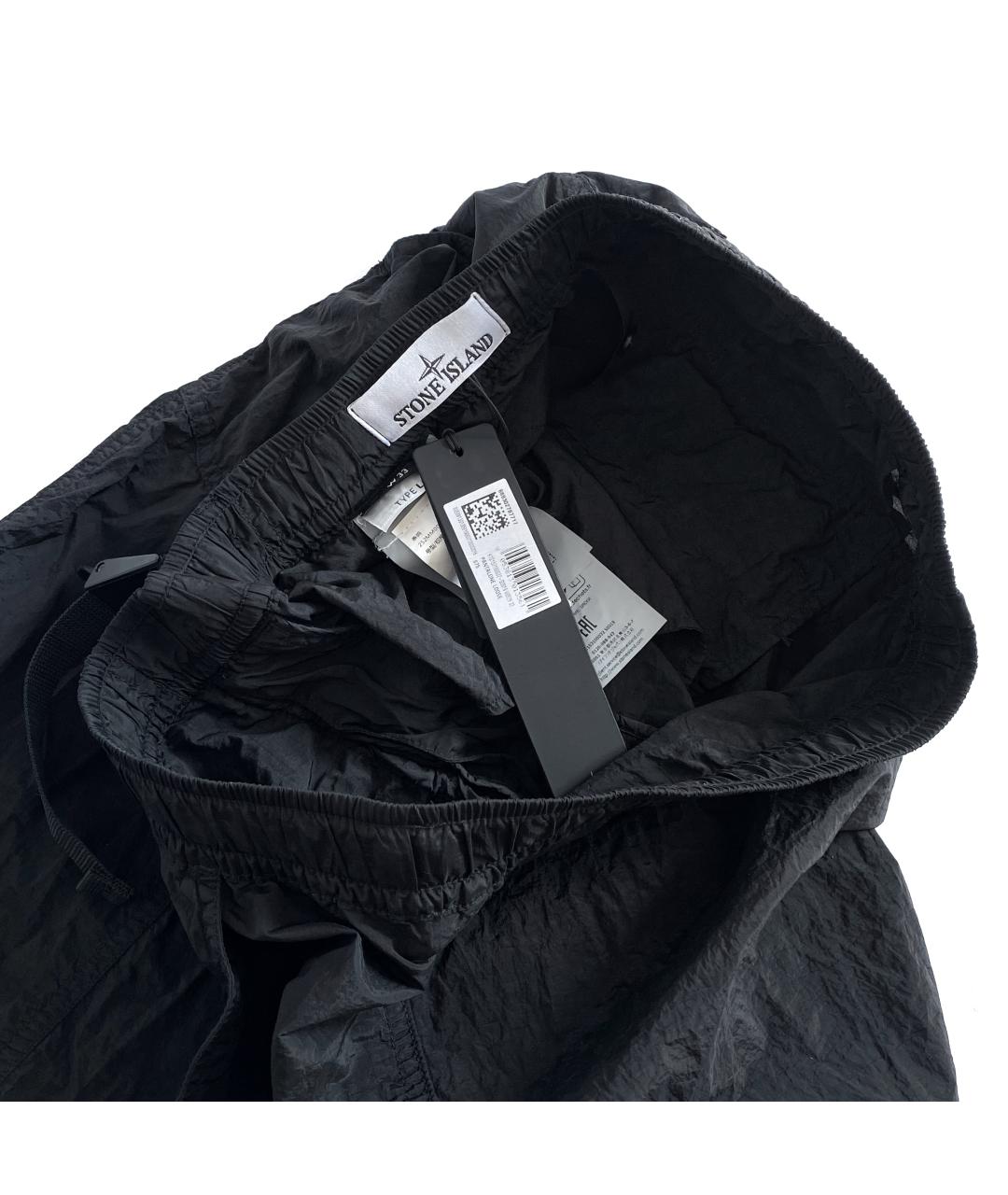 STONE ISLAND Черные нейлоновые повседневные брюки, фото 7
