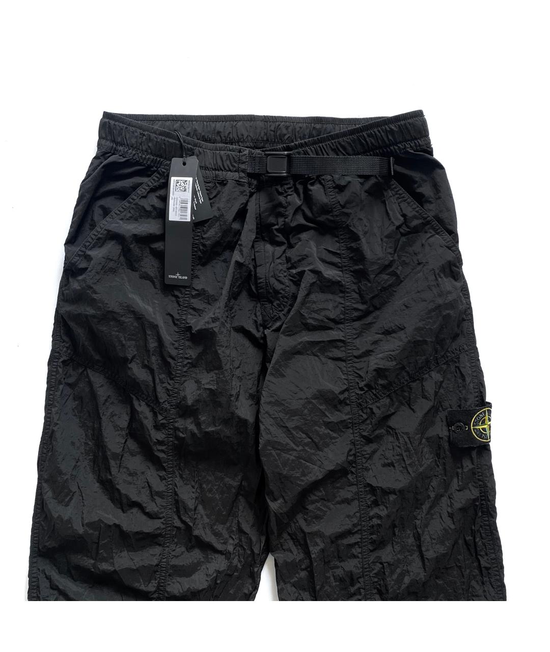 STONE ISLAND Черные нейлоновые повседневные брюки, фото 3
