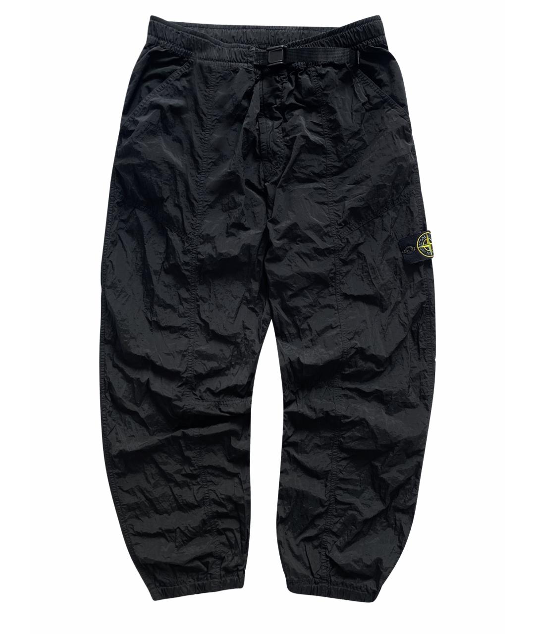 STONE ISLAND Черные нейлоновые повседневные брюки, фото 1