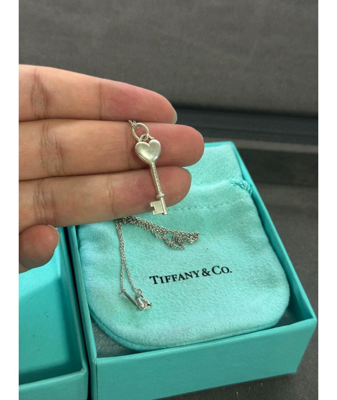 TIFFANY&CO Розовая серебряная подвеска, фото 4