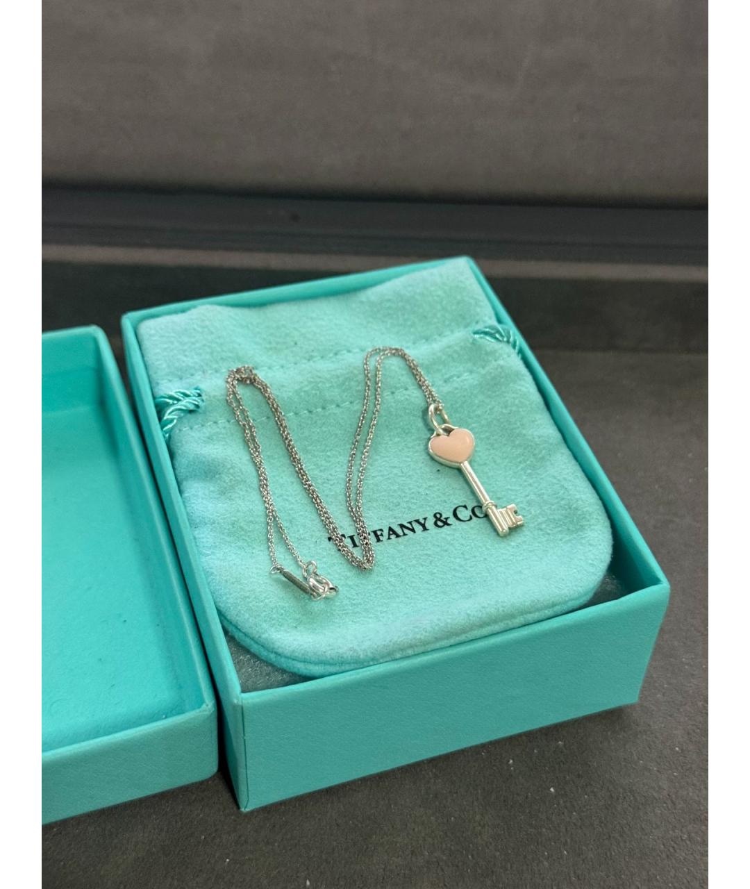 TIFFANY&CO Розовая серебряная подвеска, фото 6
