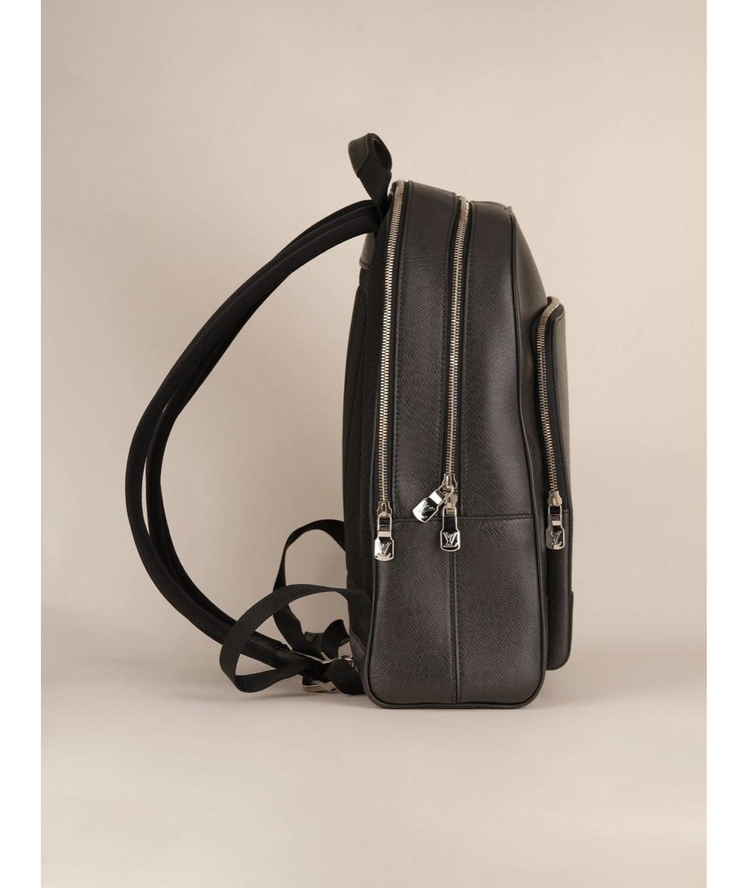 LOUIS VUITTON Черный кожаный рюкзак, фото 4