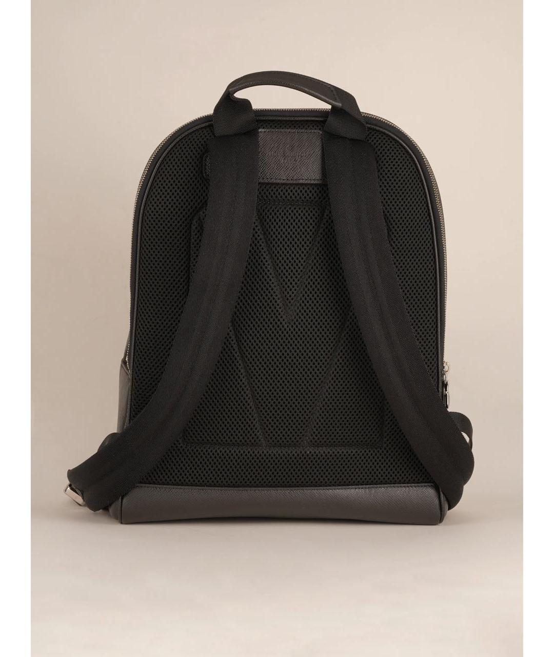 LOUIS VUITTON Черный кожаный рюкзак, фото 3