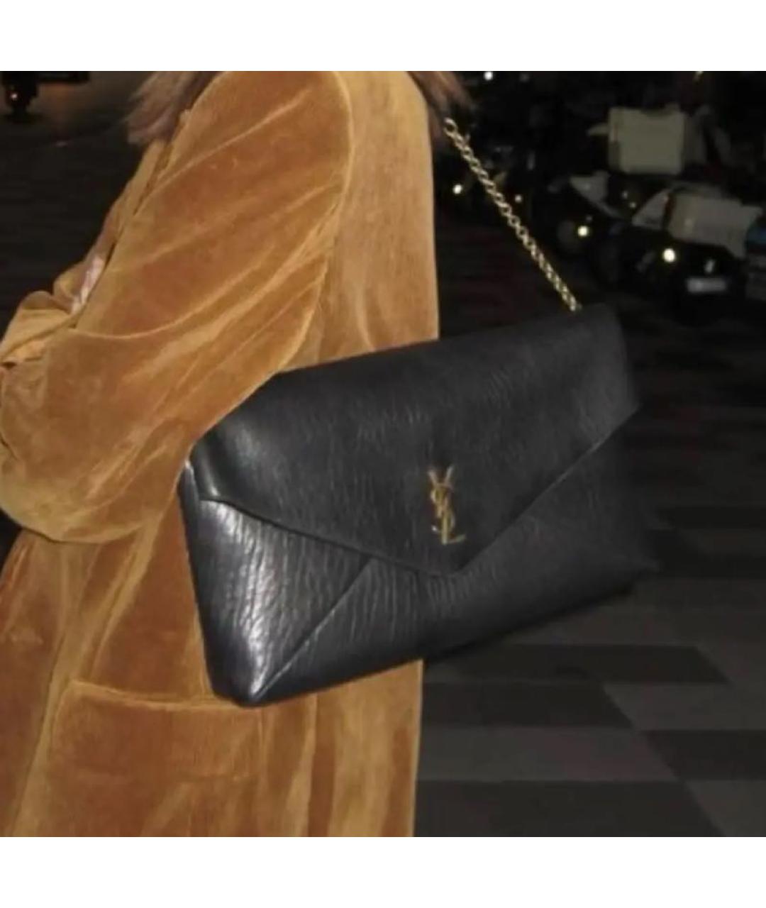 SAINT LAURENT Черная кожаная сумка через плечо, фото 7