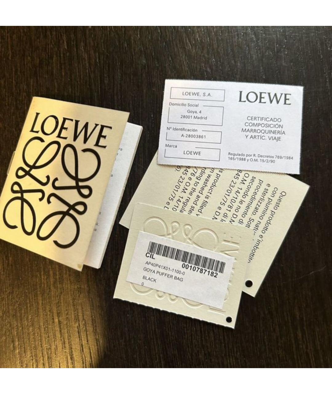 LOEWE Черная кожаная сумка через плечо, фото 7