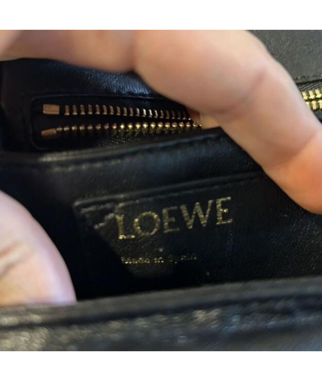 LOEWE Черная кожаная сумка через плечо, фото 5