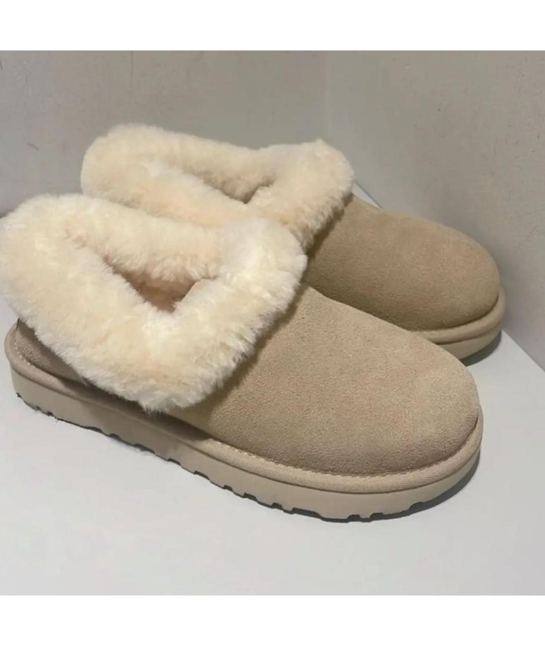 UGG Бежевые замшевые ботинки, фото 5
