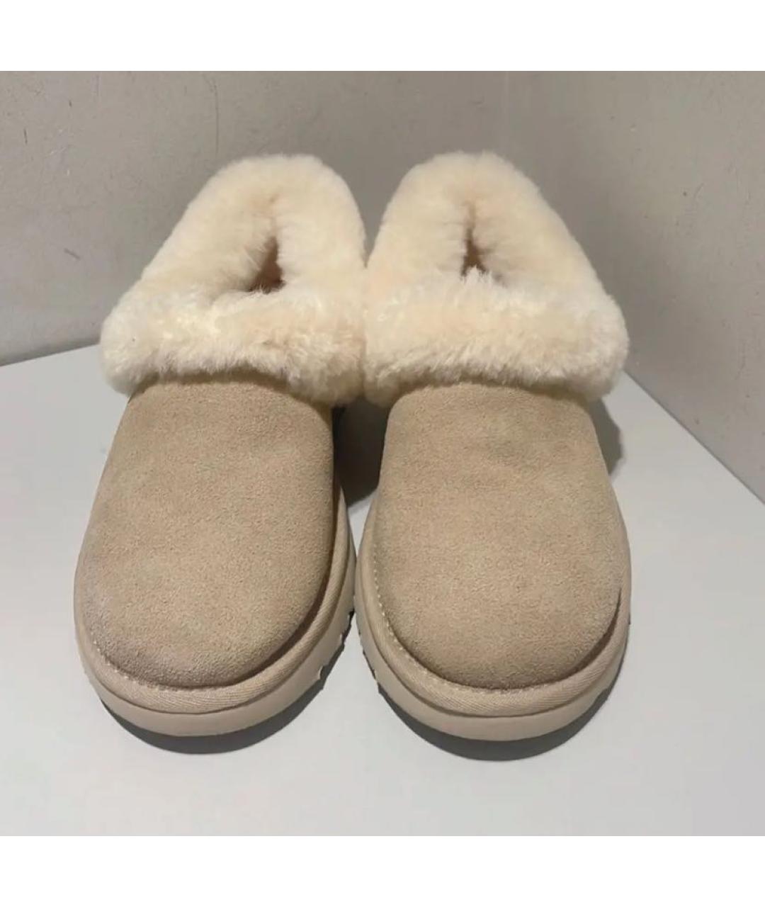 UGG Бежевые замшевые ботинки, фото 6