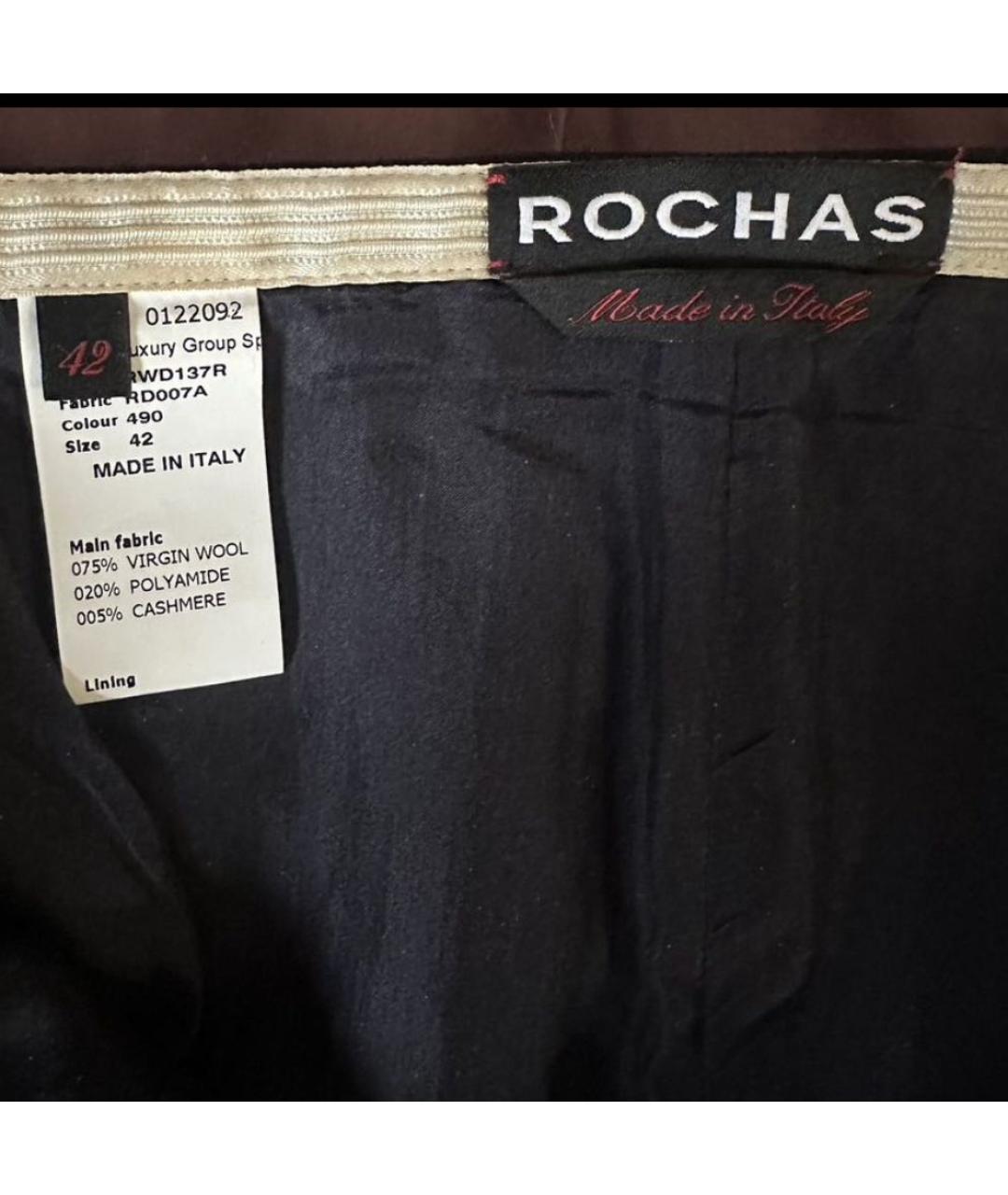 ROCHAS Черная шерстяная юбка миди, фото 3