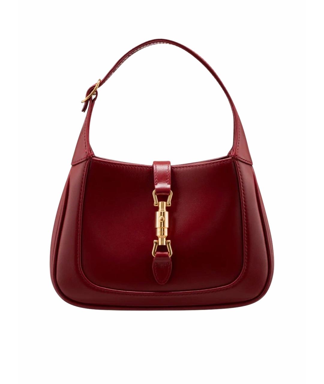 GUCCI Красная кожаная сумка с короткими ручками, фото 1