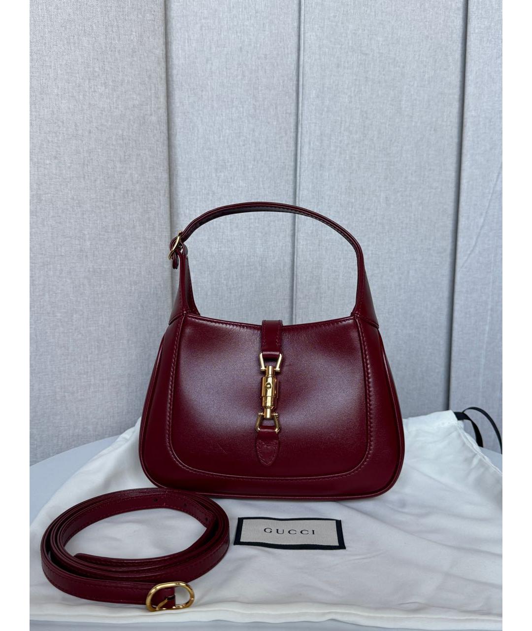 GUCCI Красная кожаная сумка с короткими ручками, фото 2