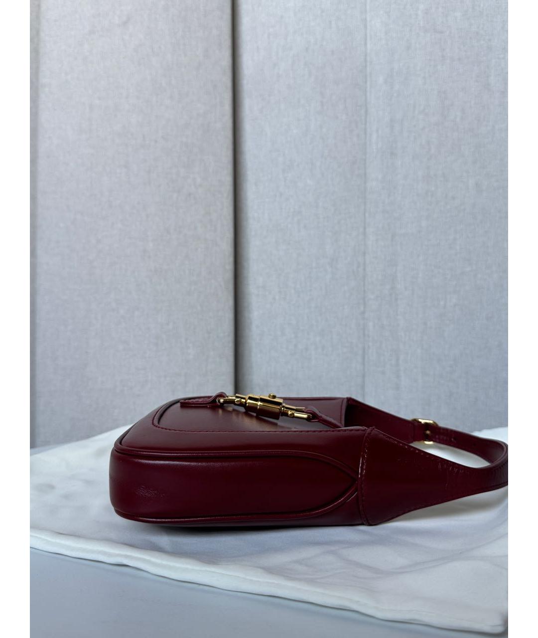 GUCCI Красная кожаная сумка с короткими ручками, фото 5