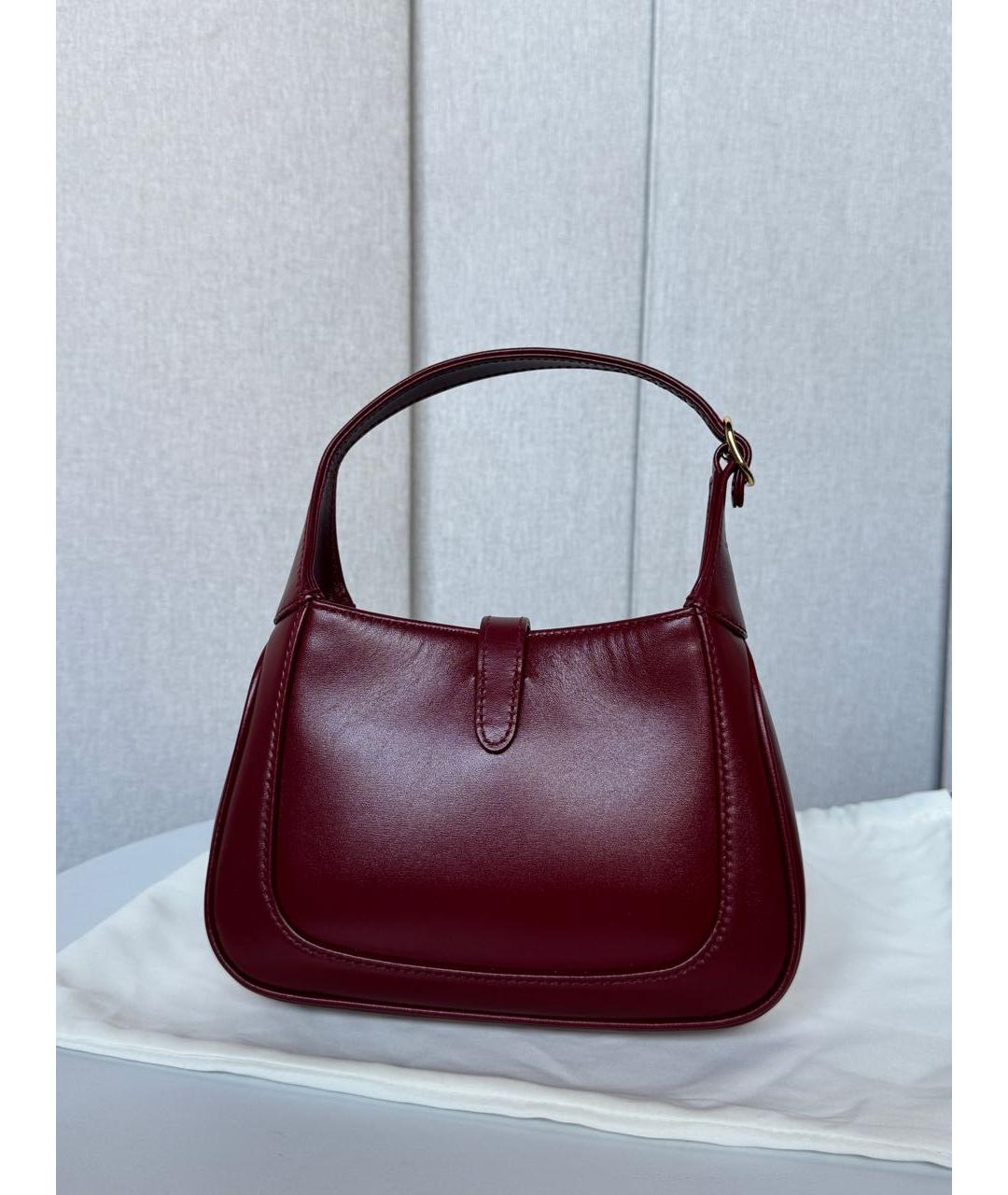 GUCCI Красная кожаная сумка с короткими ручками, фото 3