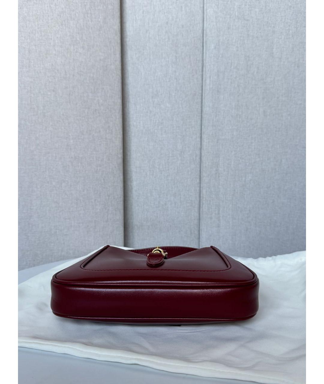 GUCCI Красная кожаная сумка с короткими ручками, фото 8