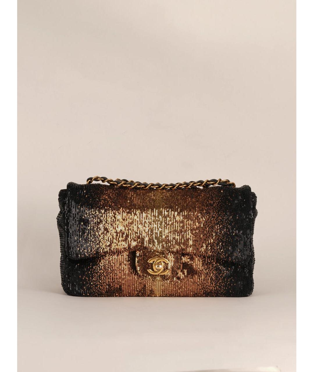 CHANEL Золотая сумка через плечо, фото 3