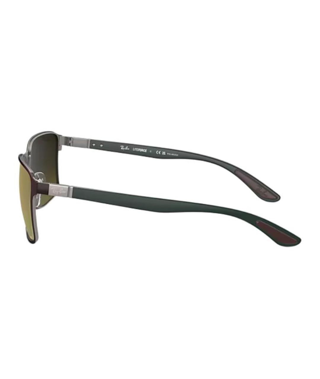 RAY BAN Черные металлические солнцезащитные очки, фото 4