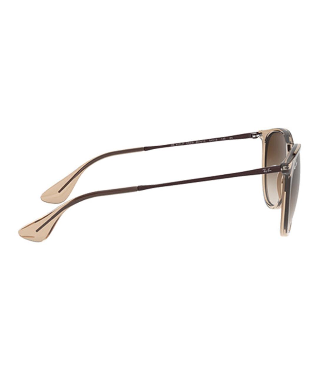 RAY BAN Коричневые пластиковые солнцезащитные очки, фото 3